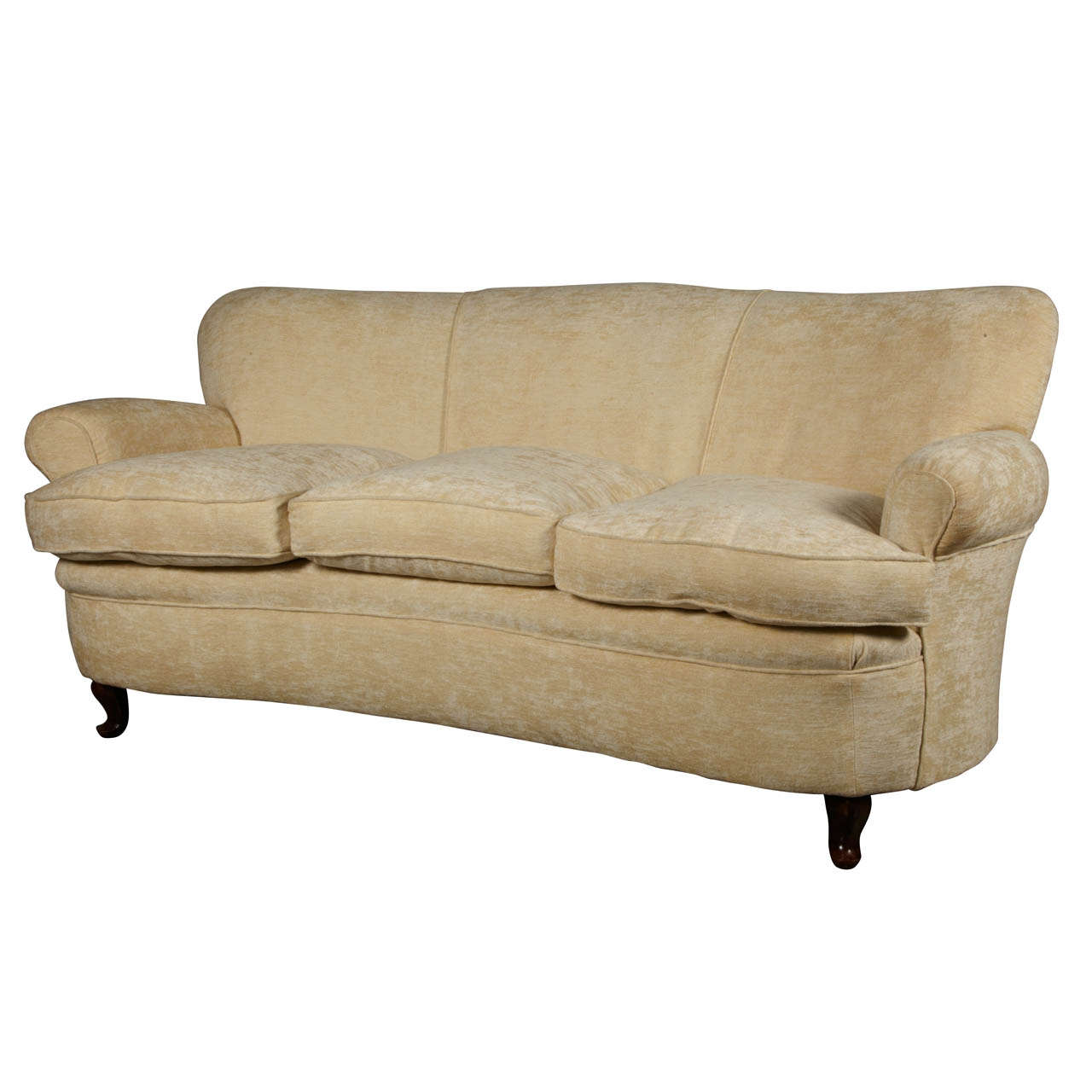 1950s Italian Curved Sofa Settee For Sale