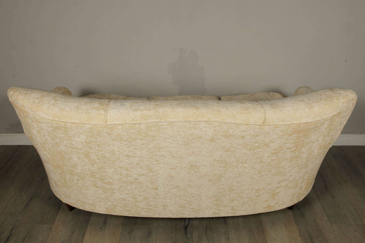 1950s Italian Curved Sofa Settee For Sale 1