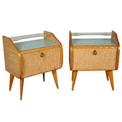 Pair Of Italian 1950's Bedside Tables