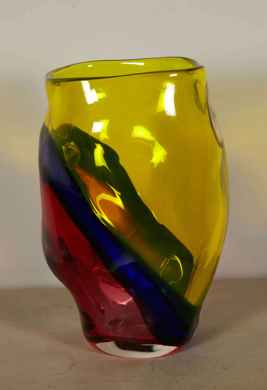 Murano Glass Vase by Archimede Seguso, Signed