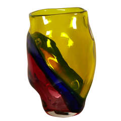 Murano Glass Vase by Archimede Seguso, Signed