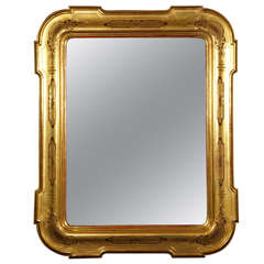 Antique 19th Italian Giltwood Mirror