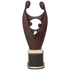 Hand Carved Modernist Sculpture By Gert Olsen Danish/American Artist 6