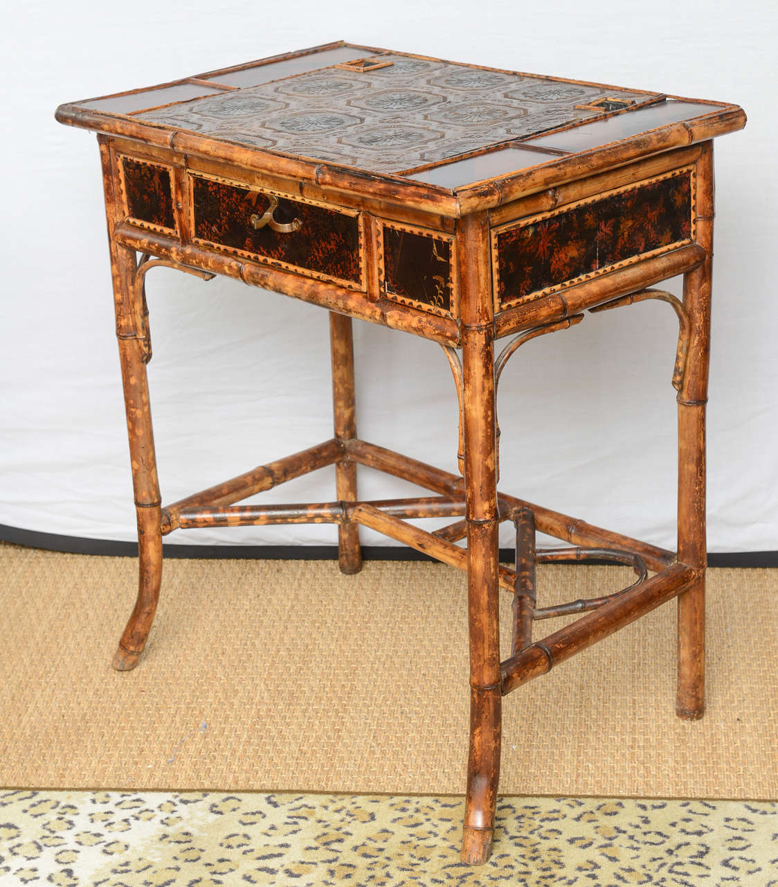 19th Century English Bamboo Desk 2