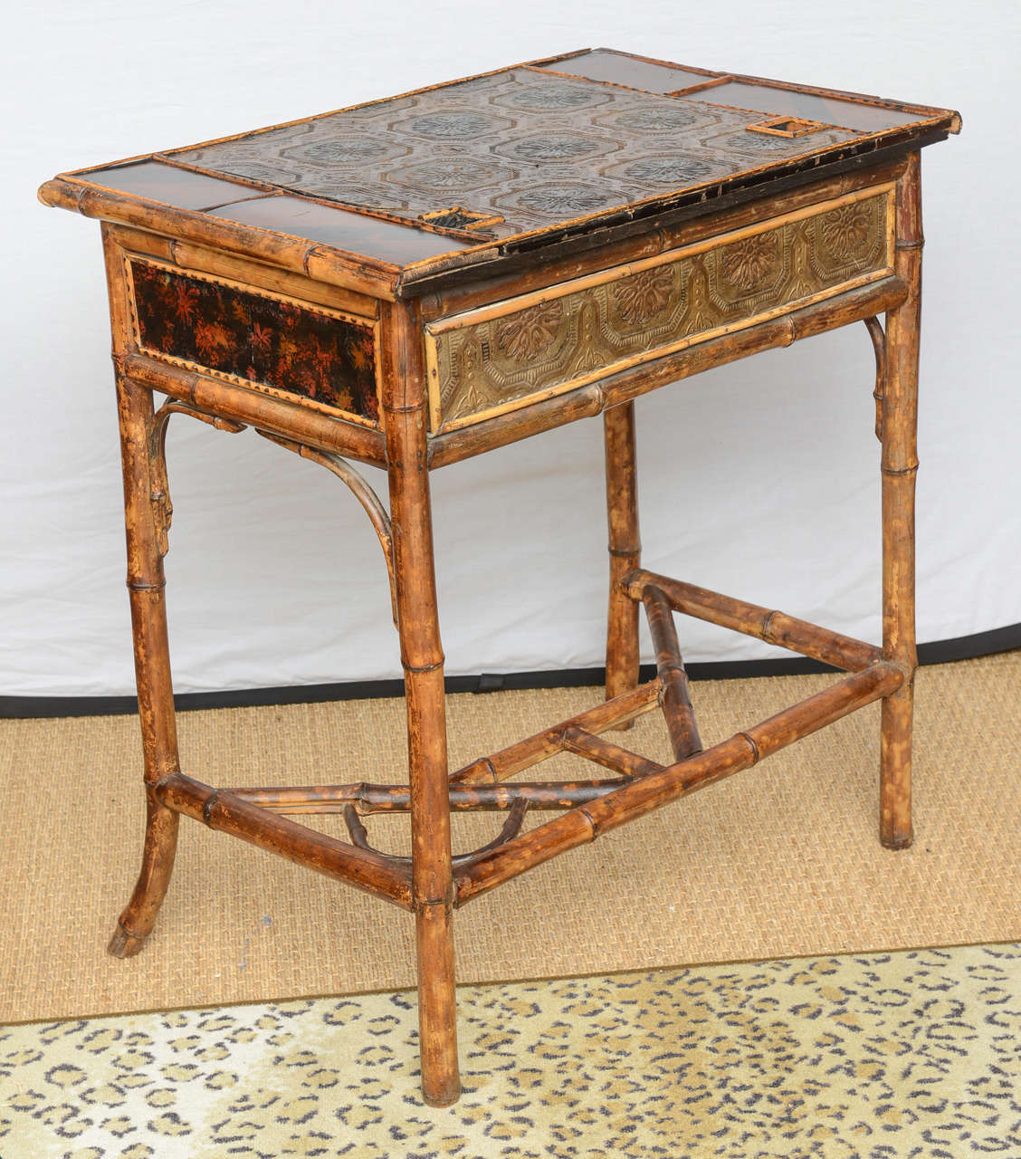 19th Century English Bamboo Desk 4