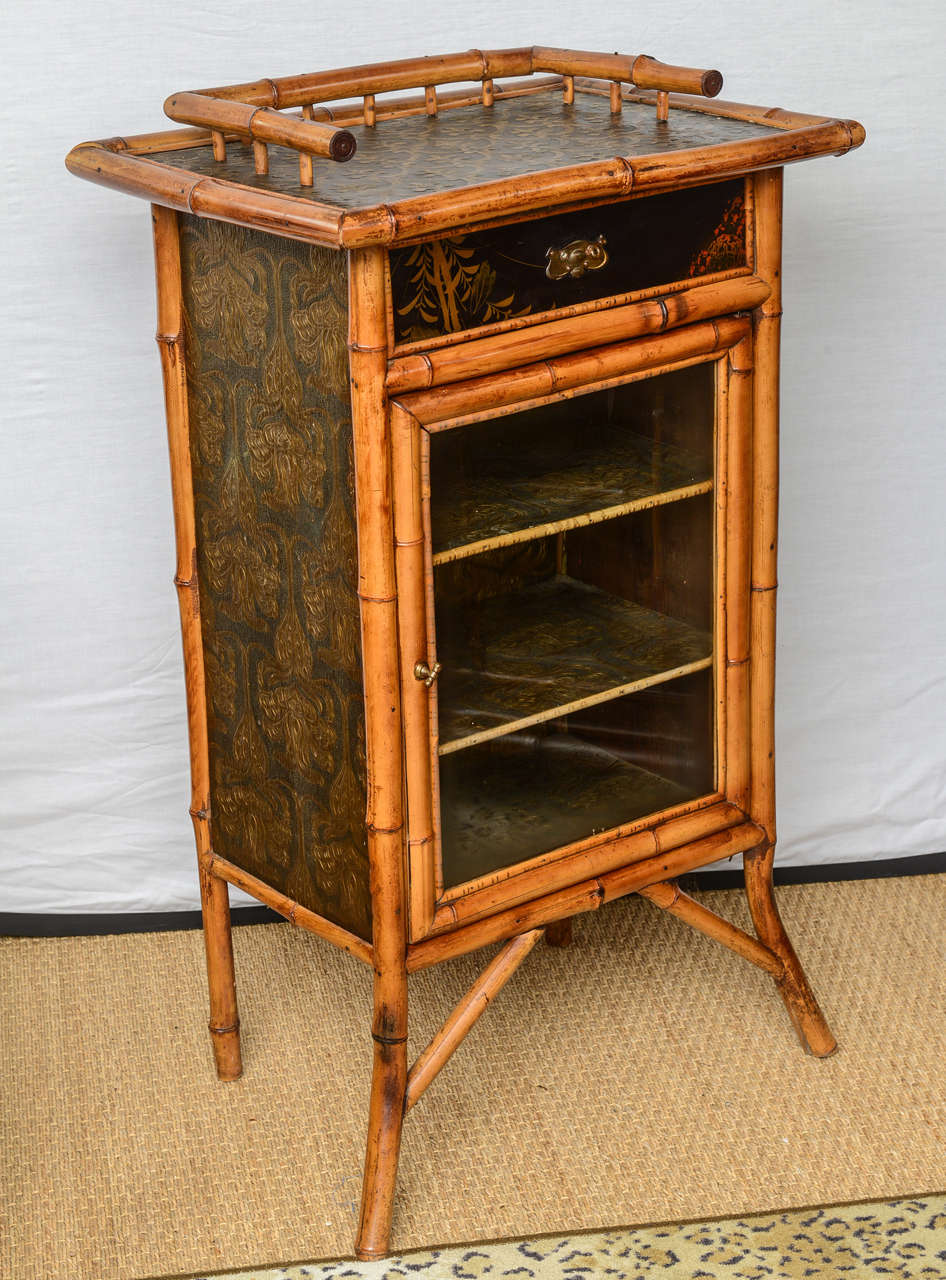 19th Century English Bamboo Cabinet 2