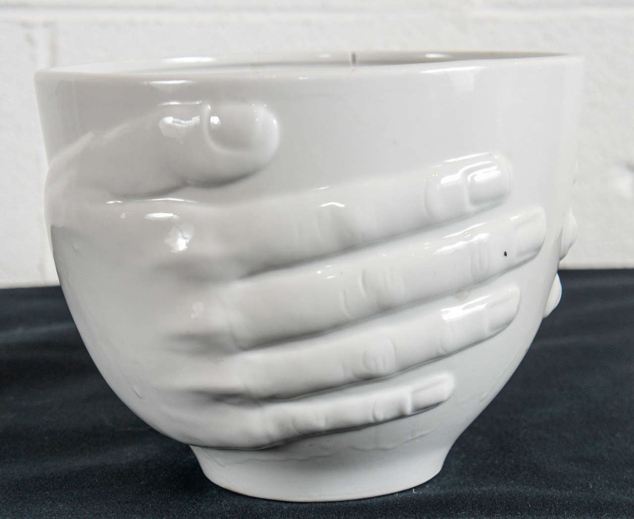 Porcelain Bowl with Hands For Sale 1