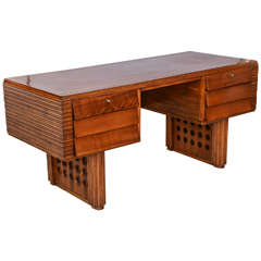 Fine Italian Modern Walnut Executive Desk, Borsani