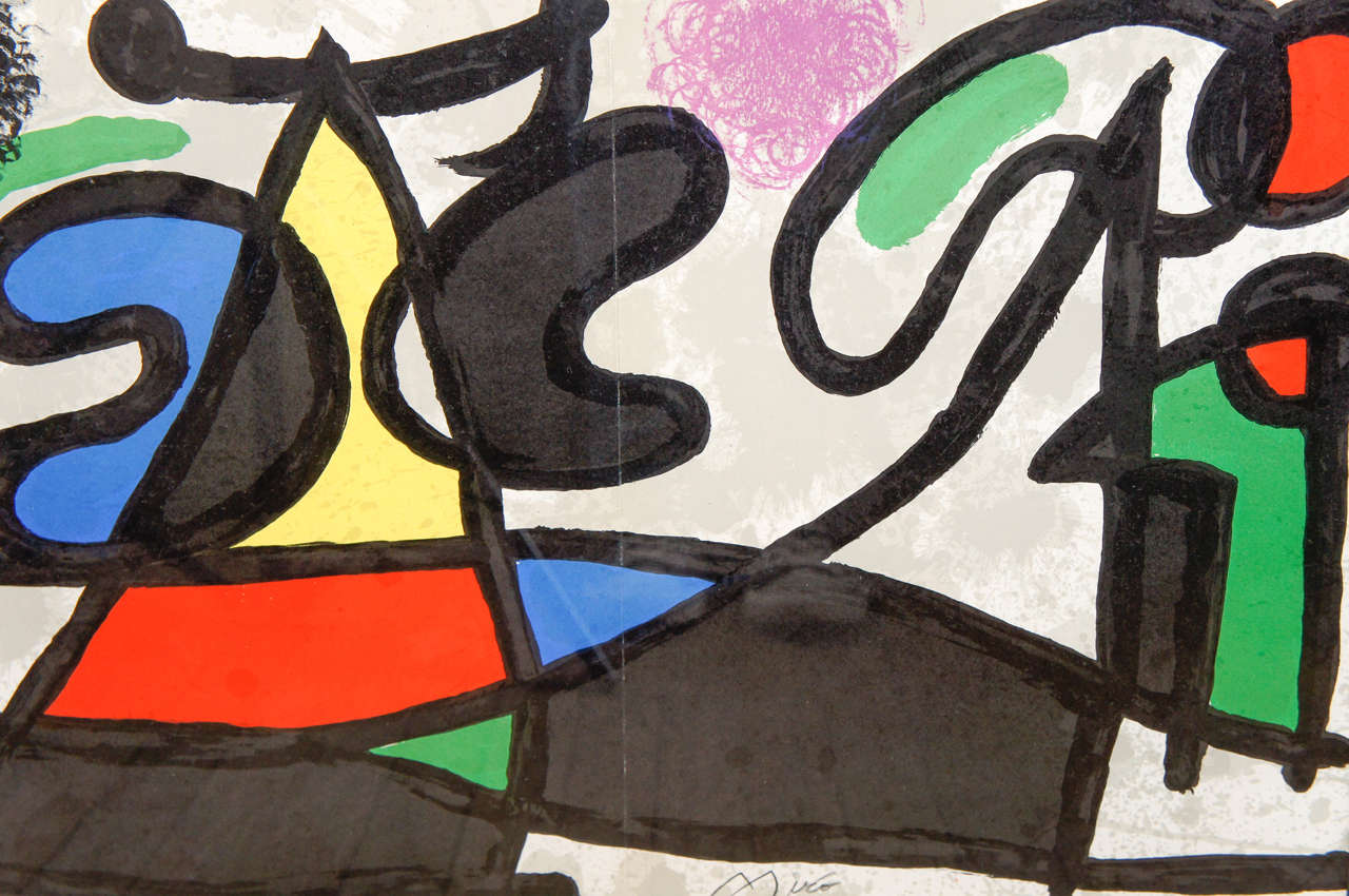Collection of Four Pencil, Signed Miro Lithographs In Excellent Condition In Hudson, NY