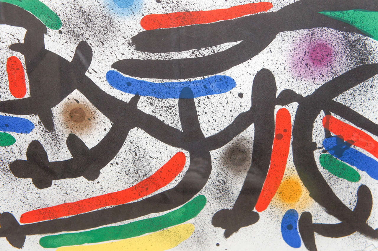 Collection of Four Pencil, Signed Miro Lithographs 1