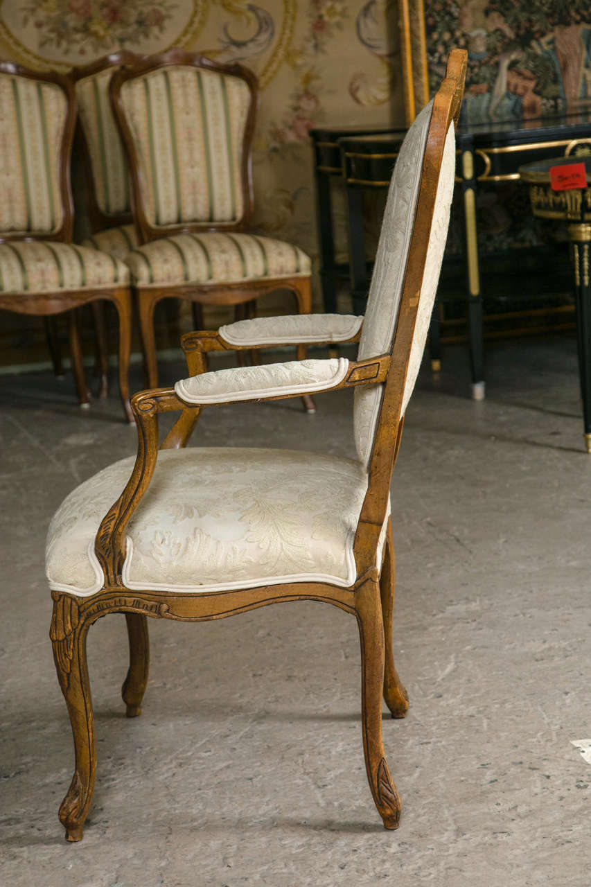 Mid-20th Century Set of 12 Louis XV Style High Back Dining Chairs