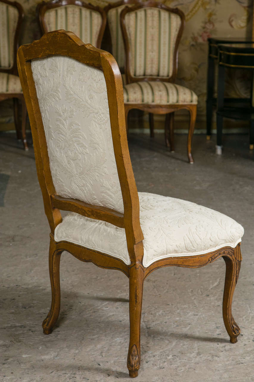 Set of 12 Louis XV Style High Back Dining Chairs 5