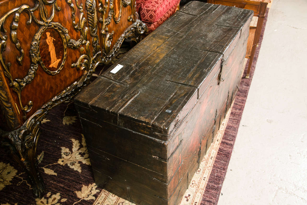 Chinese Trunk or Dowry or Blanket Chest In Fair Condition In Stamford, CT