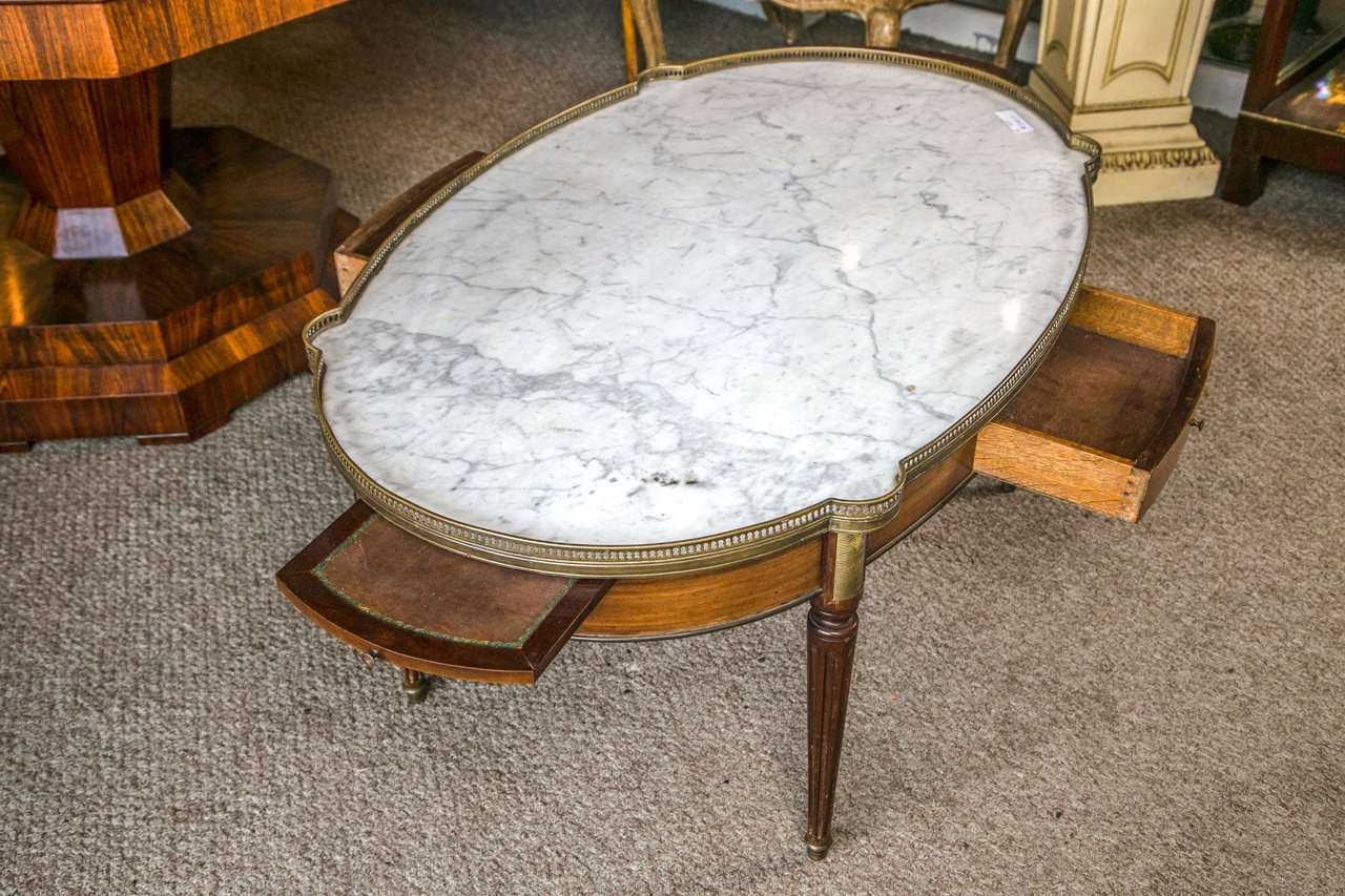 Louis XVI Style Marble-Top Low Table or Coffee Table by Maison Jansen 1