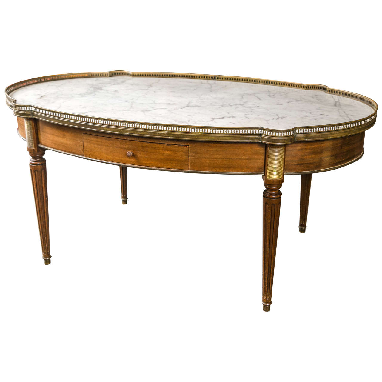 Louis XVI Style Marble-Top Low Table or Coffee Table by Maison Jansen