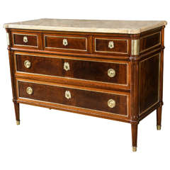 Marble-Top Commode with Bronze Mounts by Maison Jansen