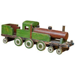 Antique English Original Painted Toy Train