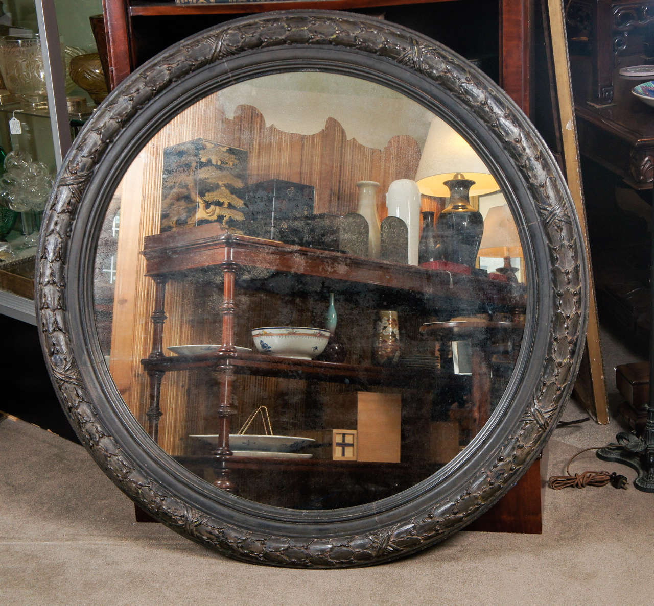Large Carved Oak Frame