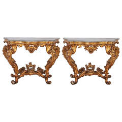 Pair of Sicily Consoles, 18th Century
