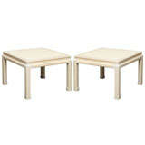 Pair of Whitewashed Cork Tables