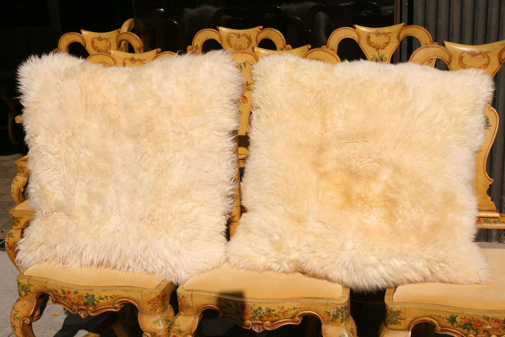 A pair of Vintage 70's Alpaca Pillows