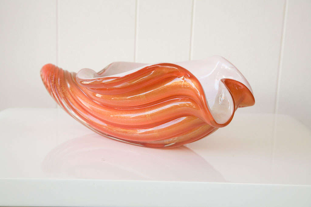 Vintage Murano Glass Shell Centerpiece