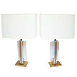 A Pair of American Modernist Table Lamps attributed to Hugo Gnam