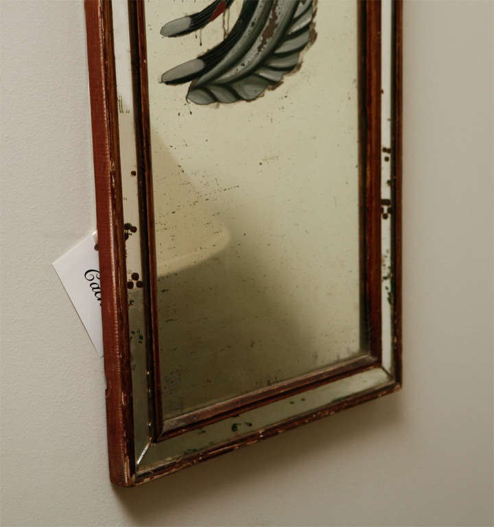 Peinture japonaise inversée sur miroir, vers 1937 Bon état - En vente à Los Angeles, CA
