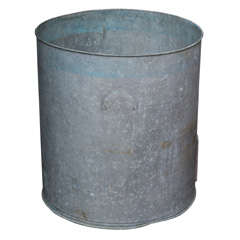 Vintage Galvanized Barrel