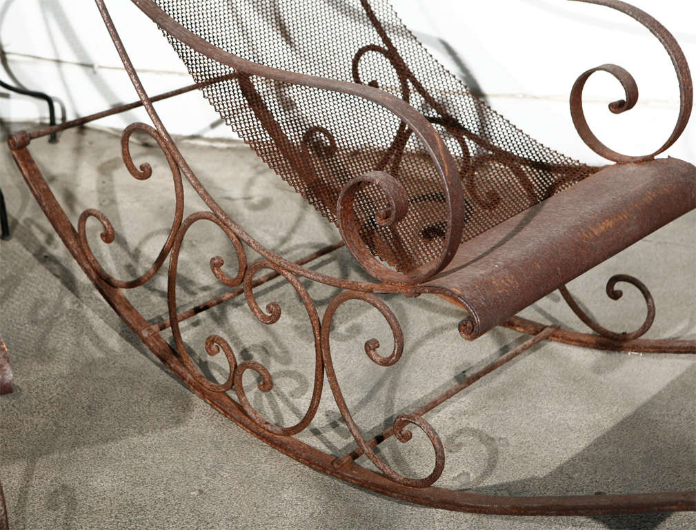 rocking wrought iron chairs