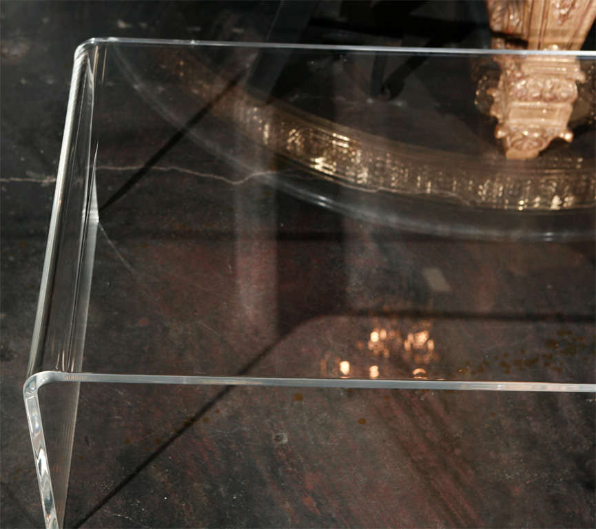 20th Century Waterfall Lucite Coffee Table
