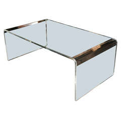 Vintage Waterfall Lucite Coffee Table
