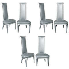 Set of 6 Hollywood Regency  Dining Chairs