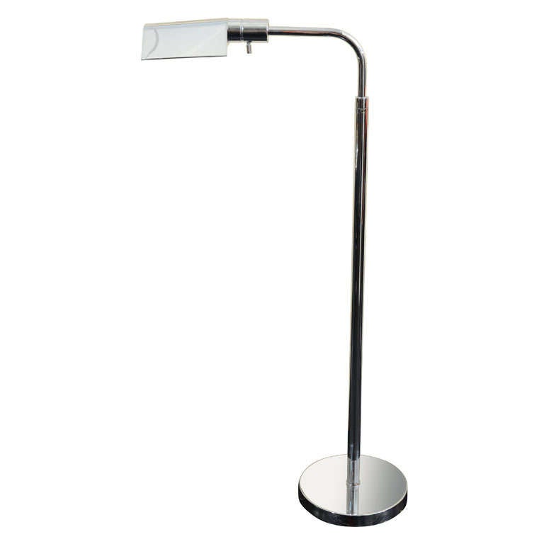 mid century 70's Chrome Reading Lamp For Sale