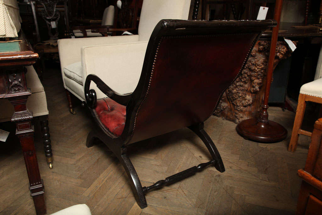 Anglo-Indian Chair with Leather Upholstery  3