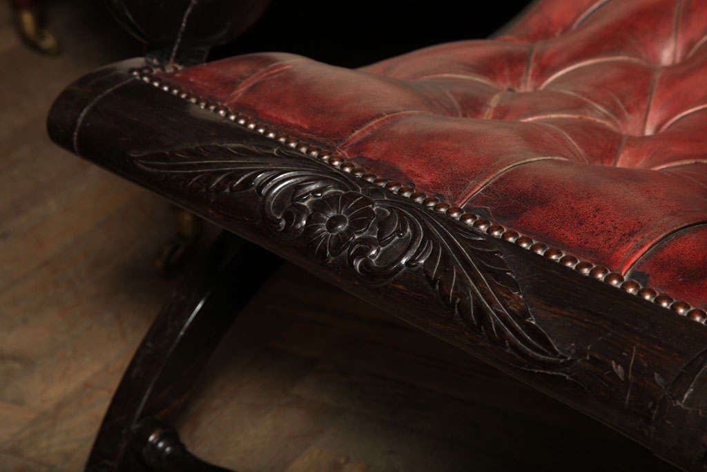 Anglo-Indian Chair with Leather Upholstery  4