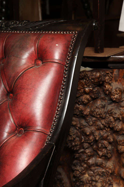 Anglo-Indian Chair with Leather Upholstery  5