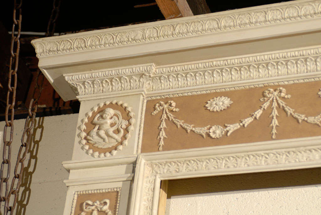 19th. century English wood and gesso mantel
