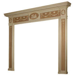 19th. century English wood and gesso mantel