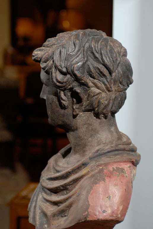 Early 19th Century Roman Bust, Circa 1820 For Sale 4