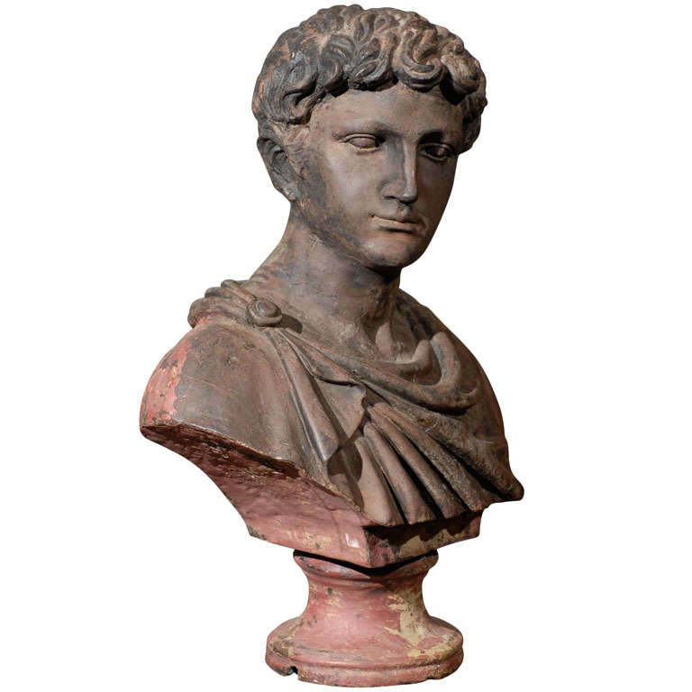 Early 19th Century Roman Bust, Circa 1820 For Sale