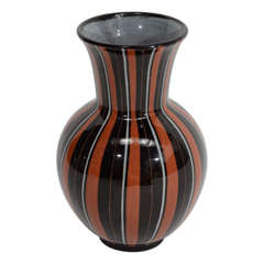 Vintage Rare Swiss Art Pottery Vase, 20thC.