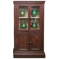 Tall narrow painted cabinet, English circa 1850