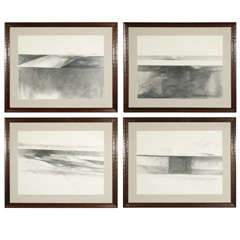 A Set of Four Abstract Pencil Drawings, Zansky, 1973