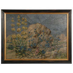 German Mountain Landscape Oil Painting, circa 1940