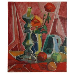 Cubist Still Life Painting, Circa 1950's