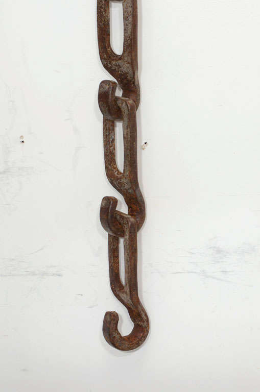 USA Industrial Iron Link Chain In Good Condition For Sale In New York, NY