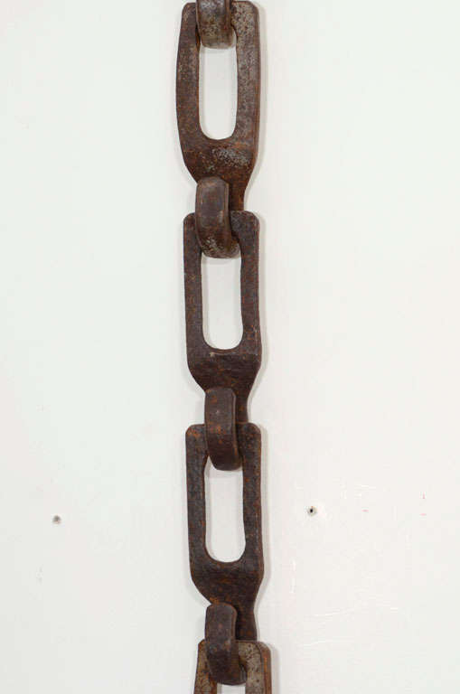 20th Century USA Industrial Iron Link Chain For Sale