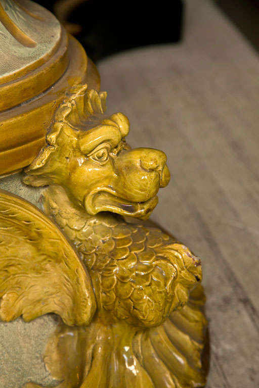 Italian Large Planter on Base For Sale