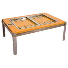 Midcentury Backgammon Table by Tommaso Barbi